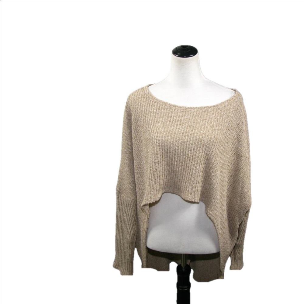 Blue Buttercup Tan Lightweight Oversized Sweater Size Small
